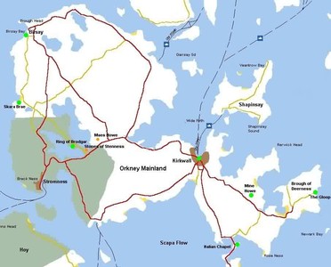 Map of Orkney Mainland
