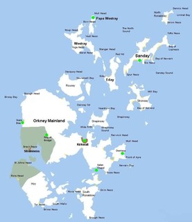 Map of the Orkney Islands