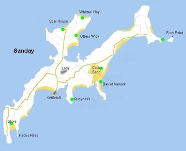 Map of Sanday
